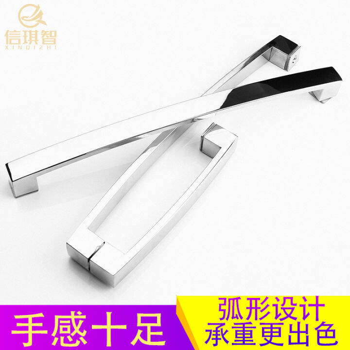 Shower handle stainless steel glass door handle black bathroom door