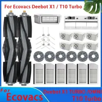 ตัวกรองหุ่นยนต์ดูดฝุ่นทำความสะอาดรถยนต์สำหรับ Ecovacs Deebot X1ชิ้นส่วนอะไหล่กล่องฝุ่นอุปกรณ์เสริมผ้าทำความสะอาดแปรงด้านข้าง