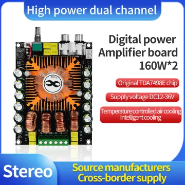 Module amplificateur bluetooth double canal stéréo TDA7498E 2X160W ZK-1602T