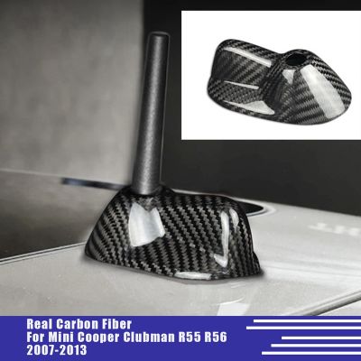 Real Carbon Fiber Roof Shark Fin Antenna Cover Trim Replacement Parts for Mini Cooper Clubman R55 R56 2007-2013 Car Aerials Accessories