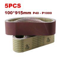 5Pcs Sanding Belts 915*100mm 40-1000 Grit Assortment Metal Grinding Aluminium Bands Polisher Oxide Sander Adhesives Tape