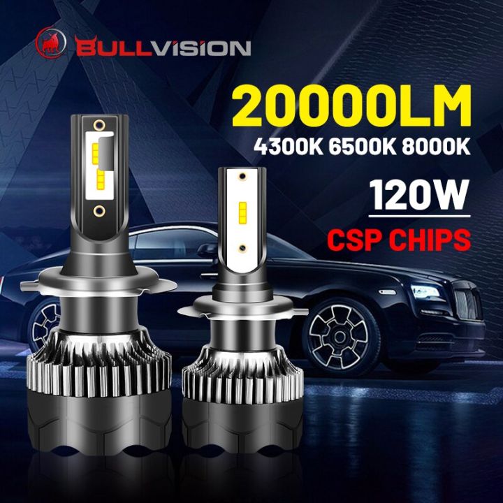 60000LM H7 LED Canbus Car Headlights Bulbs H4 H1 HB3 9005 HB4 9006 H11 9012  LED 6000K 5570 CSP Auto Lamp 3 Copper Tube for Ford