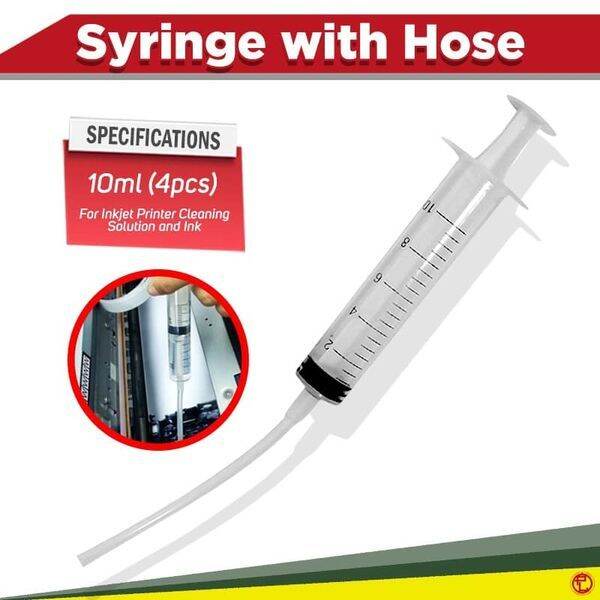 Syringe with Hose Used for Inkjet Printer Cleaning Solution and Ink