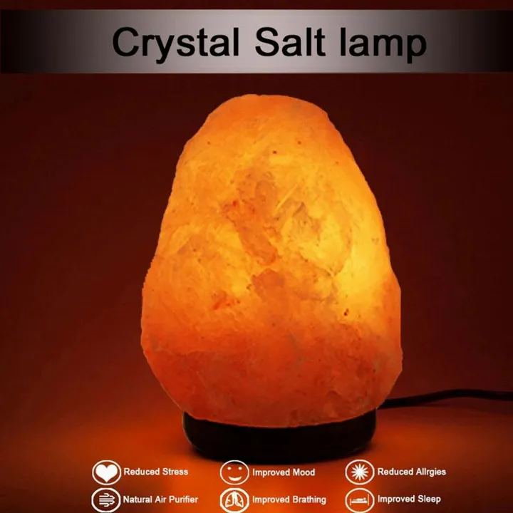 SANIX Himalayan Salt Lamp Lamp Shade Crystal Salt Lamp Pure Natural