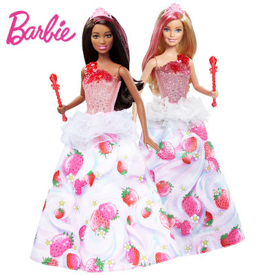 ของเล่นชุดตุ๊กตา Barbie เจ้าหญิงสวยหวานพร้อมกระโปรง Barbie Doce Menina สำหรับของขวัญวันเกิด DYX27