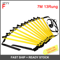 IPTY บันไดไนล่อนสำหรับฝึกความเร็วในการกระโดดออกกำลังกายมีความยืดหยุ่น