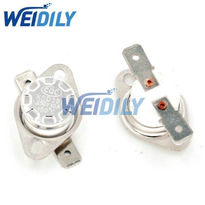 2PCS KSD301 180 Degree 250V 10A Normal Close Temperature Controlled ...