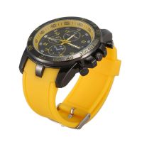 SBAO Stainless Steel Luxury Sport Analog Quartz Modern Men Fashion Wrist Watch Yellow