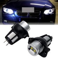 แหวนเฮโลตานางฟ้าแบบ2x Led 6W หลอดไฟหน้าไฟซีนอนรถยนต์สีขาว6000K สำหรับ Bmw E90 E91 3ซีรีส์