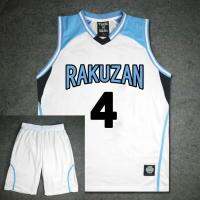 Kuroko ไม่มี basuke rakuzan โรงเรียนมัธยมฉบับที่ 4 Akashi seijuro คอสเพลย์บาสเกตบอลย์ชุดสีขาวด้านบนเสื้อกั๊กและกางเกงขาสั้น