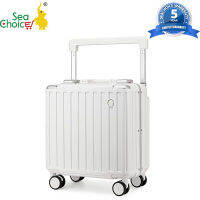 [รับประกัน5ปี] SeaChoice กระเป๋าเดินทางล้อลาก luggage bag suitcase 18 นิ้ว ระบบล็อคTSA วัสดุPC 8 ล้อ หมุนได้ 360 องศา  น้ำหนักเบา กันน้ำ กันรอยและแรงกระแทก