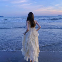 Sanya Travel Wear And Take Photos French Beach Dress Womens Seaside Holiday Fairy Temperamental Long Strap Dress Summer