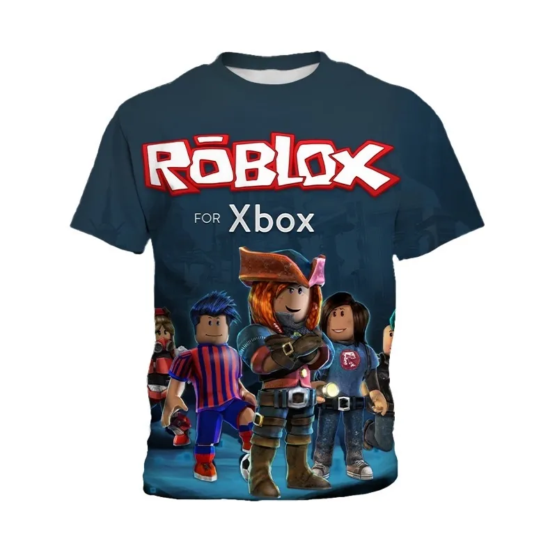 Thombase Boys T-Shirts 3D Roblox Cartoon T-Shirt Family Games Tops