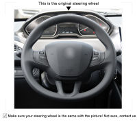 Hand-stitched Diy PU Micro Fiber Leather Car Steering Wheel Cover for Peugeot 208 Peugeot 2008 Accessories