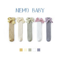 【cw】21 Spring and Summer New Girls Socks Korean Style Big Bow Childrens Tube Socks Combed Cotton Baby Cotton Socks without Heel 【hot】