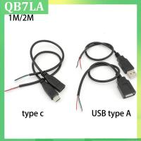 2/4 Pin USB Female Jack Usb type C Male Female Connector Power Supply Data Line Charging Cable Extension repair wire diy Cord QB7LA Shop