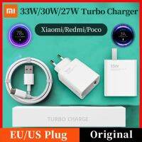 Xiaomi ดั้งเดิม33W 27W 30W สายเทอร์โบที่ชาร์จความเร็วสูงโทรศัพท์ EU ชนิด C Mi11 Lite NE 5G POCO F2 X3 Pro NFC Redmi Note 10 9 8แผ่น5