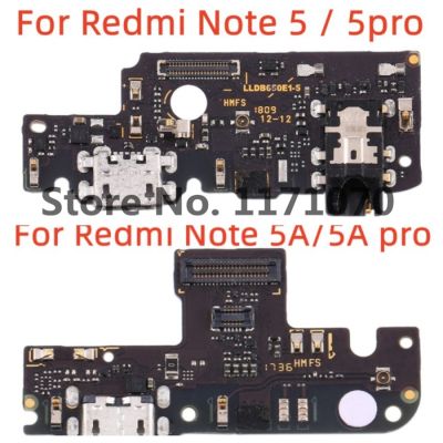 พอร์ตชาร์จเดิมสําหรับ Xiaomi Redmi Note 5A Prime PCB Dock Flex Connector บอร์ดชาร์จ USB สําหรับ Redmi Note 5 Pro อะไหล่