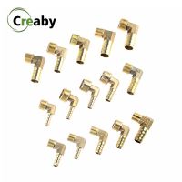 Brass Hose Barb Fitting Elbow 6mm-16mm Tail to 1/8 1/4 3/8 1/2 BSP Male Thread Pipe Barbed Coupler Connector Joint Adapter