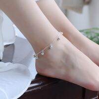 น่ารักระฆังผู้หญิงเงิน925 Anklets เครื่องประดับอินเทรนด์สร้อยข้อมือเงินสำหรับสาวปาร์ตี้อุปกรณ์ล่าสุดเลดี้แต่งงานโซ่ Bijou