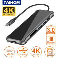 TAIHOM 6 in 1 Type C Hub with 4K USB C to HDMI SD TF Card Reader 3 USB 3.0 Ports for ipad air 4 Macbook pro 2020/Macbook air 2020 /ipad pro 2021/2020/2018 Huawei Matebook 13/Dell XPS/ Lenovo Thinkpad T480s/Lenovo Yoga 720/Samsung20+/Samsung S10+/S8