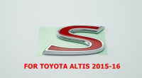 โลโก้ตัวอักษร แต่งท้ายโตโยต้า อัลติส 1.8 RED S LOGO 3D STICKER PLATE FOR TOYOTA ALTIS 2015-16