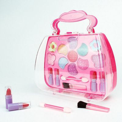 【COD】Girl Safe Simulation Makeup set toys Palette Toy Pretend Play Toy Table Dress Cosmetics Set Tao Toy Gift ❃【pinky】