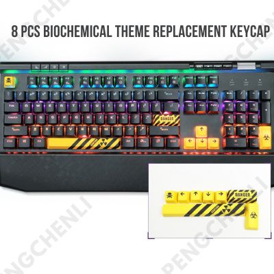 การออกแบบทางชีวเคมี PBT Keycap โปรไฟล์ OEM การเปลี่ยนปุ่มกดสำหรับแป้นพิมพ์เชิงกล 8 ชิ้น/เซ็ตปุ่มกด-iewo9238