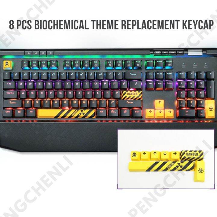 การออกแบบทางชีวเคมี-pbt-keycap-โปรไฟล์-oem-การเปลี่ยนปุ่มกดสำหรับแป้นพิมพ์เชิงกล-8-ชิ้น-เซ็ตปุ่มกด-iewo9238