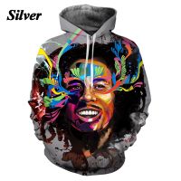 2023 style ▬◈Long Sleeve Hoodie 2xl Casual Wear 3D Printing  Bob Marley Star Pattern Hoodie Trend Casual，can be customization