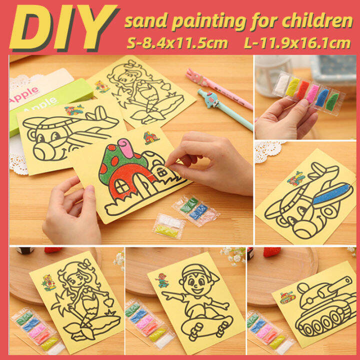 DIY Children's Sand Painting Set Color Perception Learning Tool