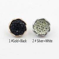 10pcs 13mm Starry Buttons Ladies Shirt Windbreaker Suit Buckle Phnom Penh Black And Silver Clear 2 Color Vintage Retro Clothing
