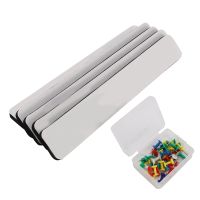 ﺴ▪ Combo Bulletin Board Strips - 5 Black Self Adhesive Backing Magnetic Metal Felt Push Pin BarsHome Office Memo