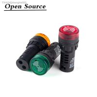 ◐☈ 22mm AD16-22SM 12V 24V 220V Flash Signal Light Red LED Active Buzzer Beep Alarm Indicator Red Green Yellow