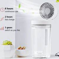 2 In 1 Multi-function Fan 400ML Water Cup 3 Gears Wind Speed 500mAh Battery Summer Holiday Handheld Desktop Fan For Outdoor Camp