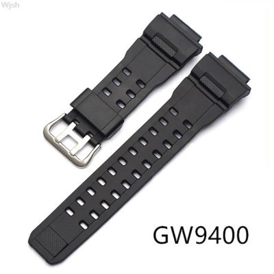 ✿☎⊙ สายนาฬิกาเรซิ่นสีดำสำหรับ Casio G-Shock GW-9400 gw9400 กีฬาสายนาฬิกากันน้ำสร้อยข้อมืออุปกรณ์เสริม