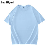 Laz Nigori เสื้อยืดแขนสั้นสำหรับทั้งหญิงและชายผ้าฝ้ายสะพายไหล่ทรงหลวมสำหรับคุณภาพดี