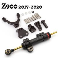 Fiber Carbon Steering Damper Stabilizer Motorcycle For Kawasaki Z900 Z 900 2017-2020 2021 Dampers Mount Bracket Support Kit