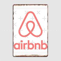 Wanghuilishop Airbnb โลโก้1โลหะโล่โปสเตอร์ตกแต่งผนังโรงภาพยนตร์ห้องนั่งเล่นภาพจิตรกรรมฝาผนังตลกดีบุกเข้าสู่ระบบโปสเตอร์ใหม่