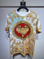 เสื้อยืดเสื้อคลุมรอบคอเข้ารูปผู้ชาย VERSA พระราชแขนสั้น