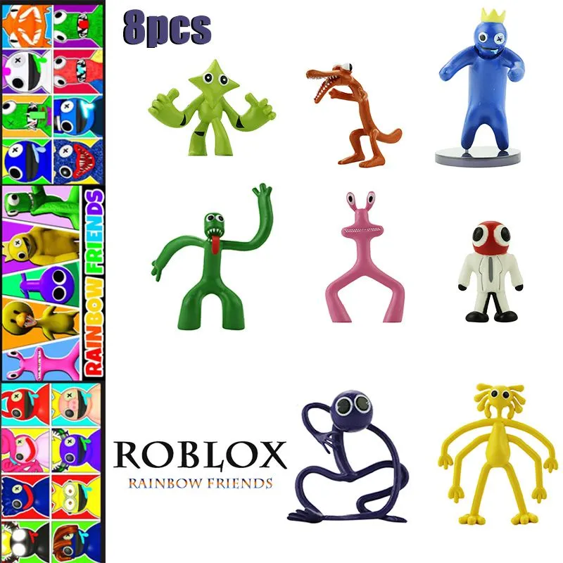 Compre Roblox Rainbow Friends Doll Blue Purple Green Orange Pink Red  Yellow, 30cm, Popular toys for Korean children