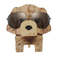 ZZOOI 1pc Creative Animal Glasses Holder Puppy Sunglasses Display Stand Wooden Dog Eyeglass Holder For Home Office Desktop Decoration