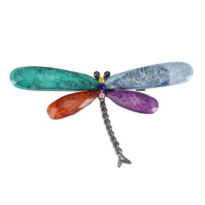 Vintage Design Shinny Crystal Rhinestone Dragonfly Brooches For Women Dress Scarf Brooch Pins Jewelry Accessories Gift