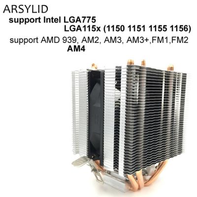 3PIN ท่อความร้อน4ท่อพัดลมระบายความร้อน CPU พัดลมทำความเย็น9ซม. สำหรับระบายความร้อน Intel LGA775 1151 1366 2011สำหรับพัดลมระบายความร้อน AMD AM3 AM4
