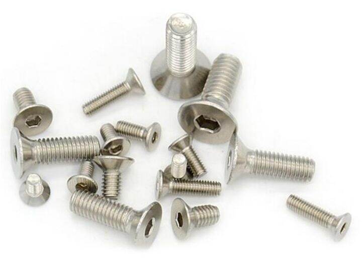 10pcs M3 M4 M5 M6 Stainless Steel Flat Head Screw Countersunk Hex