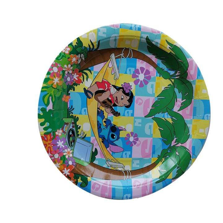 cw-lilo-and-birthday-decoration-kids-disposable-tableware-plate-for-baby-boy-supplies