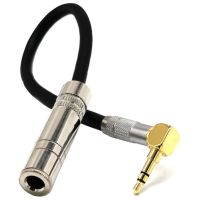 3.5mm Male Plug Jack to 6.35mm Female Stereo Extension Cable Angled Audio Line Cable For Electric Guitar Microphone Mixers DVD