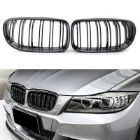 คู่กันชนหน้ารถตะแกรงสำหรับ BMW E90 E91 3ชุด320I 325I 328I 330I 2009-2012คาร์บอนไฟเบอร์มองไตด้านหน้าตะแกรง