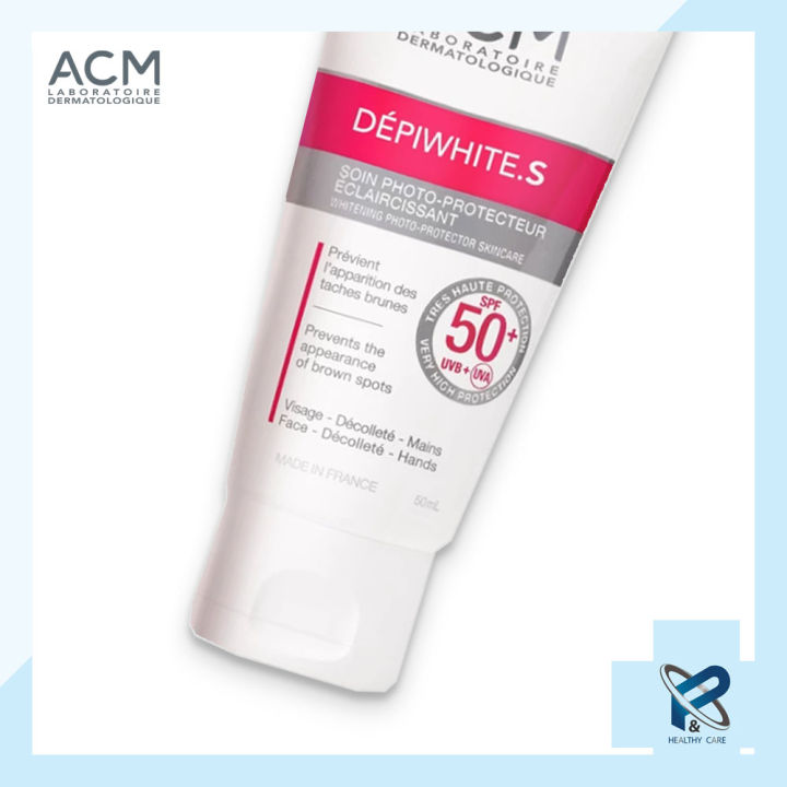 acm-depiwhite-s-spf50-40-ml-ครีมกันแดด-เพื่อผิวหน้ากระจ่างใส-ลดเลือน-ฝ้า-กระ-จุดด่างดำ-จากฝรั่งเศส-ของแท้-100