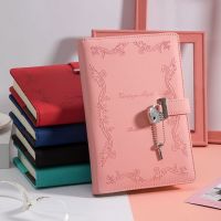 ﺴ●┋ Creative with lock laptop notebook suit students entrance feast practical gift business gifts thick leather notebook